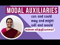 TAMIL Modal Auxiliaries Part 1 Can Could May Might Will Would
