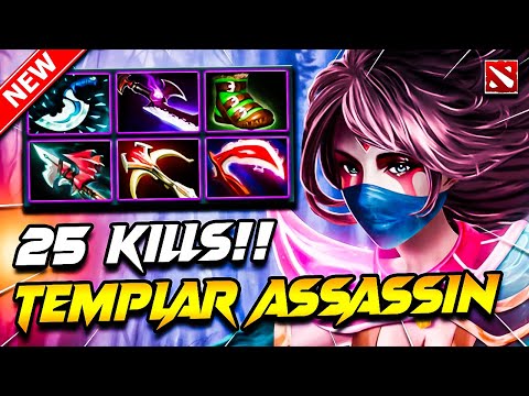 Dota 2 TEMPLAR ASSASSIN Gameplay | x25 Kills!! Templar Assassin DOTA 2 Carry Build Pro Gameplay 7.39