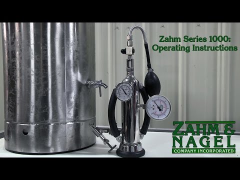 Zahm Series 1000 SS-60 CO² Volume Meter: Operating Instructions