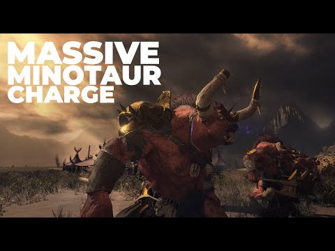 BEASTMEN MINOTAURS are the GOATS at CHARGING | Total Cinematic Battle