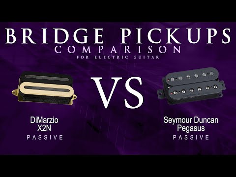 DiMarzio X2N vs Seymour Duncan PEGASUS - Passive Bridge Guitar Pickup Comparison Tone Demo