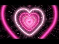 Heart Tunnel💖Pink Heart Background | Neon Heart Background Video | Wallpaper Heart-4K