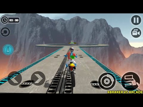 Impossible Moto Bike Tracks 3D - Yellow Moto Driving Stunts Simulator Levels 7 to 10 Gameplay
