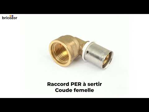 Raccord PER à sertir - Coude femelle BOUTTÉ