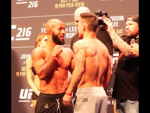 UFC 216 Weigh Ins: Demetrious Johnson vs. Ray Borg Staredown