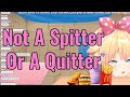 Momo is not a spitter or a quitter