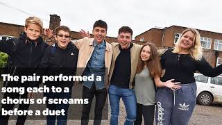 X Factor brothers Alex And Leon Mallett perform at Acle Academy