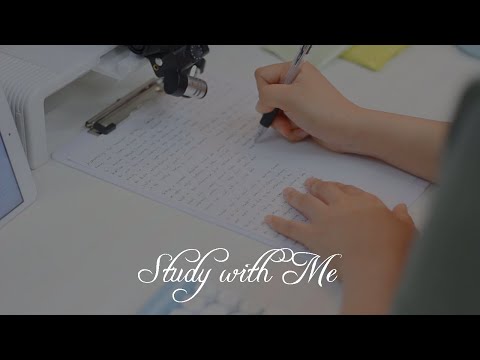 Study With Me 1Hour | ASMR Writing | No Music | Library Ambience