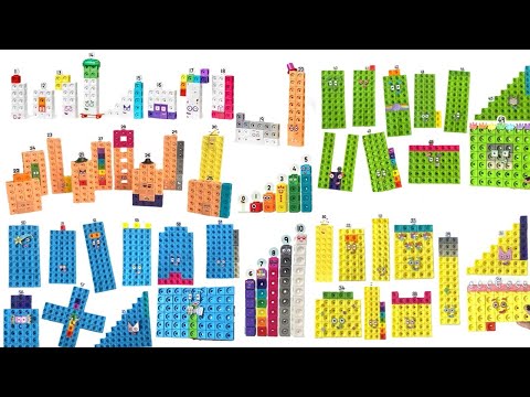 Numberblocks Math Link Cubes 1-50 Compilation | Numberblock Count And Add To 50 | Big Numberblocks