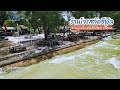 บรรยากาศมุมสูงร้านโจรสลัดซีฟู๊ด หาดบานชื่น อ.คลองใหญ่ จ.ตราด