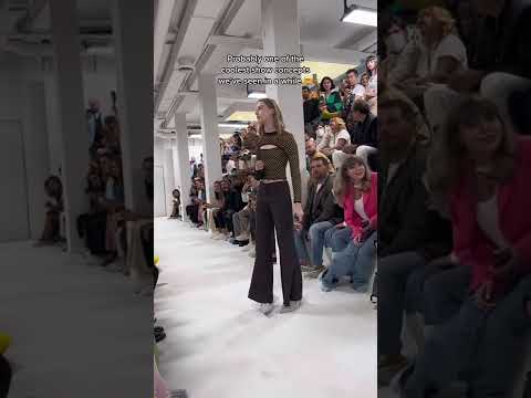 Sunnei surprised everyone when models started climbing down to walk the runway #shorts #tiktok