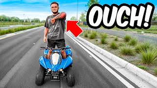 Friend Falls Off Quad Street Riding ! | Braap Vlogs