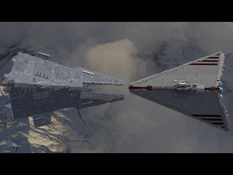 Harrower Dreadnought VS Sector Star Destroyer - Star Wars Empire At War Remake
