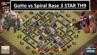 Shattered GoHo vs MAX Popular Spiral base. TH9 War Attack. HEALER TRICK. Clash of Clans