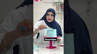 Sharp edges in whipped cream  | whipped  icing hack #hkrshorts #cakedecorating #hkrbakingacademy