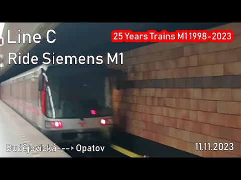 Line C Ride Siemens M1 to Opatov | 25 Years Trains M1 1998-2023