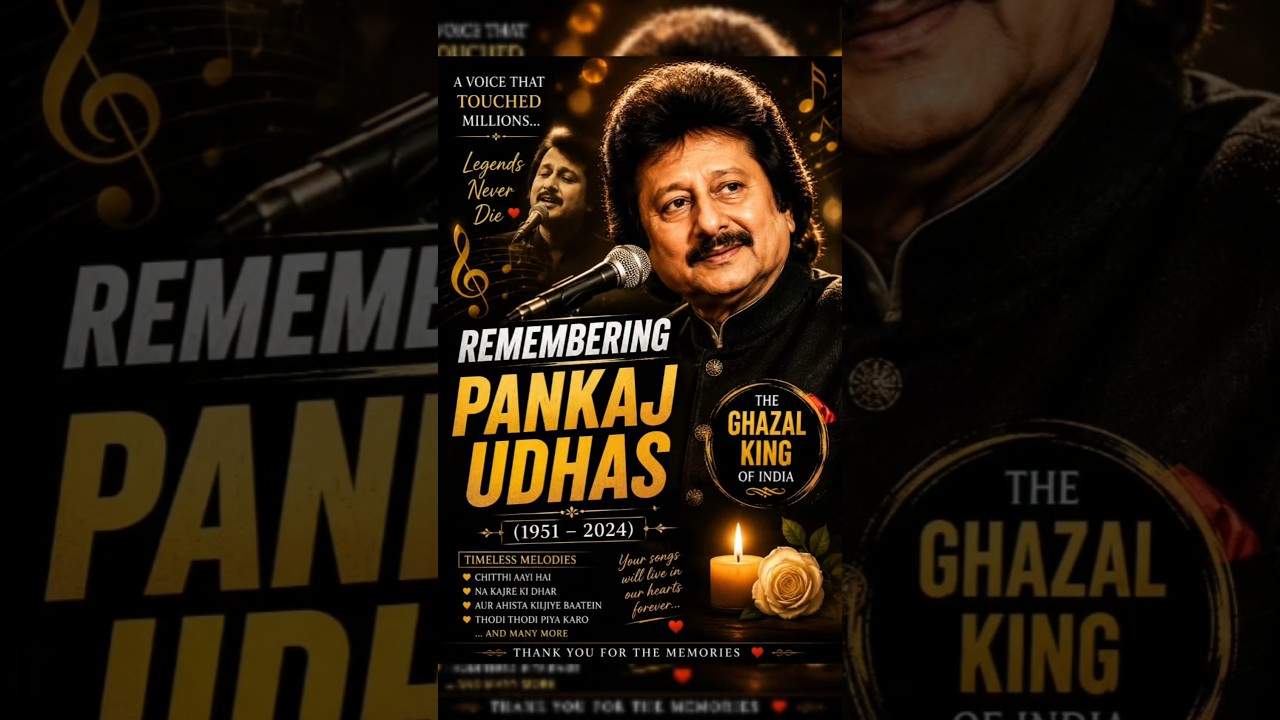 Remembering Pankaj Udhas 🎶 Voice That Touched Millions #shortsfeed