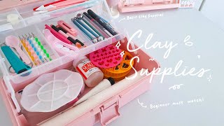 Basic Clay Supplies & Organize Craft Supplies with me