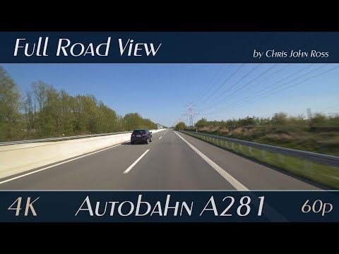 Autobahn (A281), Germany: Bremen-Strom - Bremen-Woltmershausen - 4K (2160p/60p)