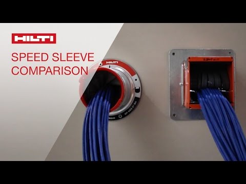COMPARISON of the Hilti CP 653 speed sleeve vs. competitive firestop device