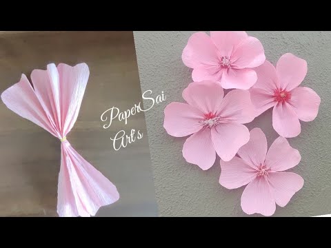 Giant Crepe paper flowers for home decor, Flores de papel, Handmade Cherry Blossom @ PaperSai Art's