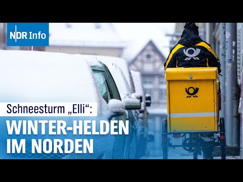 Winterchaos im Norden: Alltagshelden trotzen Schneesturm "Elli" | NDR Info