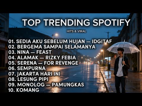 TOP TRENDING SPOTIFY INDONESIA 2025 || IDGITAF - SEDIA AKU SEBELUM HUJAN
