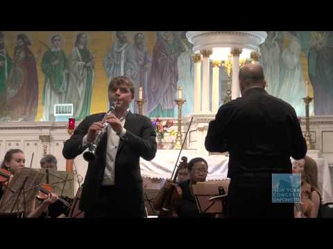 New York Concerti Sinfonietta: Christopher Moriarty-Pearson, Clarinet;  Weber Concertino, Op.26