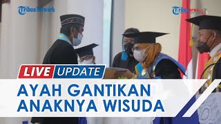 Momen Haru Ayah Pakai Toga Gantikan Wisuda Anaknya yang Meninggal, Diberi Tepukan Meriah