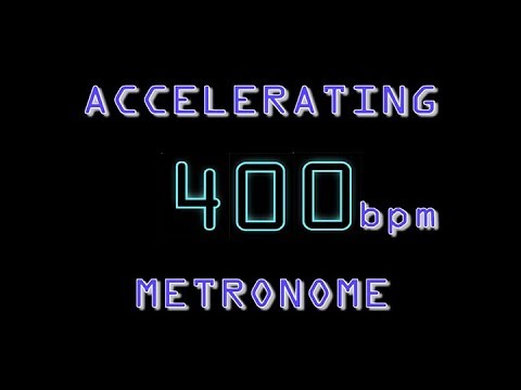 Metronome speed ramp 200 to 400.  Crush your speed playing starting slow and accelerating