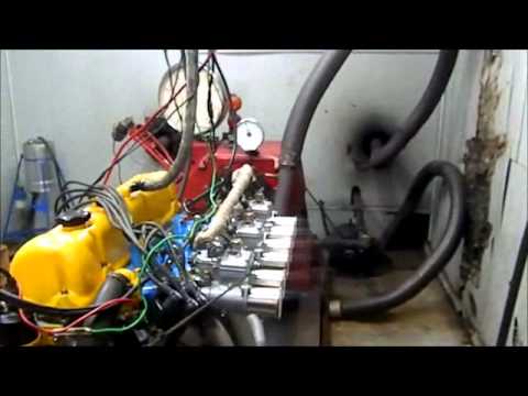 Datsun L28 race motor on the dyno  built by Peter mc and Les collins