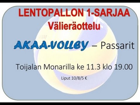 11.3.2015 A-Volley - Passarit klo 19.00