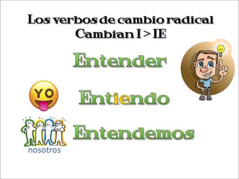 Verbs of radical change - Spanish stem changing verb song