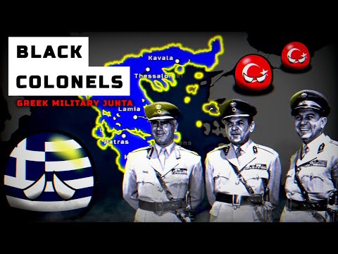 Greek MILITARY JUNTA: Black Colonels [History on map]