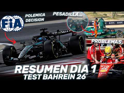 ¡¡POLEMICA!! DESASTRE ASTON MARTIN, PRIMER PROBLEMA FERRARI - RESUMEN DIA 1 TEST de BAHREIN F1 2026