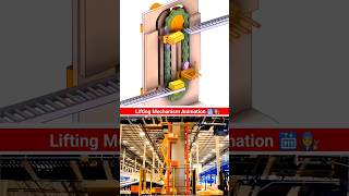 Lifting mechanism animation 🛗👩‍🔧 #animation #engineering #mechanical #3d #cad 🔥