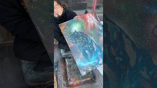 She asked him to spray paint this.#スプレーアートエデン#スプレーアート