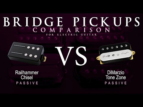 Railhammer CHISEL vs DiMarzio TONE ZONE - Passive Bridge Guitar Pickup Comparison Tone Demo