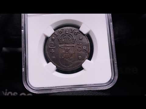 Sweden 1/4 öre 1636 - Kristina (1632-1654) NGC MS 63 BN - Coins.ee Auction 49, lot 844