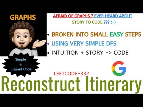 Reconstruct Itinerary | Clean | Simple | Intuitive | GOOGLE | Leetcode-332 | Live Code