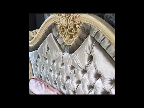 Спальный гарнитур 7 предм. "Себастьяно" (МДФ) (Крем глянец/Шелкография) EsandwichUgJk