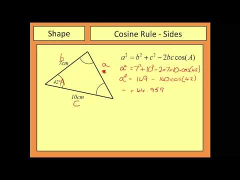 The Cosine Rule (Missing Sides)