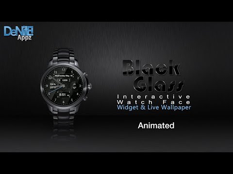 Black Glass HD Watch Face Video