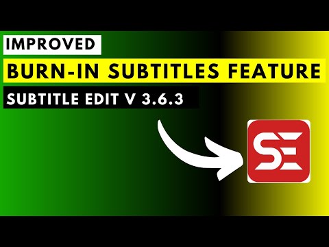 Burn-in Subtitles To Video in Subtitle Edit 3.6.3 IMPROVED + Suggestions