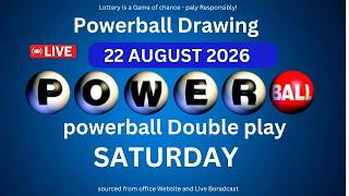 Powerball drawing live Results 22 Aug 2026 | powerball drawing live today