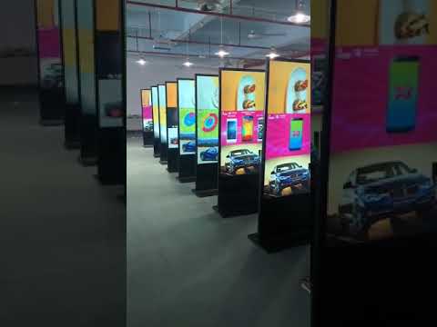 Indoor 65 inch Touch Screen Advertising Kiosk Floor Stand Digital Signage