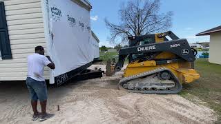 Building Mobile Home Pad and Setting the home