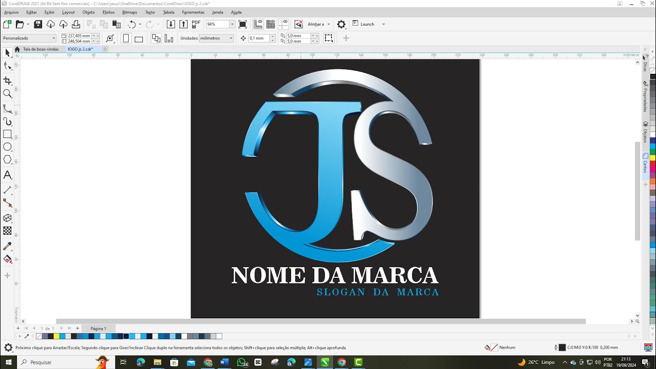 "Como Criar um Logo PROFISSIONAL em Minutos no CorelDRAW 2021 - Passo a Passo Simples!"