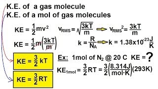 Chemistry of Gases (32 of 40) Kinetic Energy of a Gas Molecule