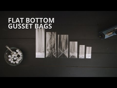 Flat bottom gusset bags